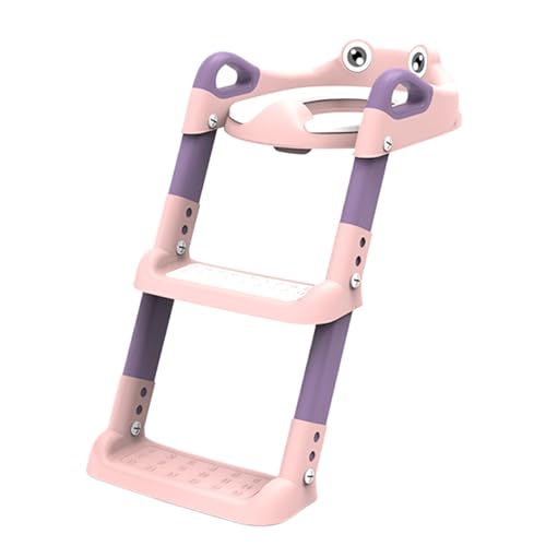 Kids Töpfchen Training Toilettenleiter - PP PVC -Sitz, Faltbarer Kleinkindtöpfchenstuhl, Toilettensitz Mit Stufenhocker, Verstellbare Leiter, Sichere Badezimmerhilfe | Spaß Beim Lernen Von Toilettenzu von Vitsrisea