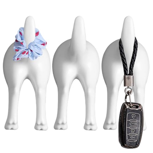 Klebrige Haken Wandhalterung - Selbstkleber Hundeforming -Schlüsselbügel Set, Kein Stanzwand Organizer | Kompakte Multi -Funktion Dekorative Kleiderbügel Für Haustierkragen, Handtücher, Schlüssel Im S von Vitsrisea