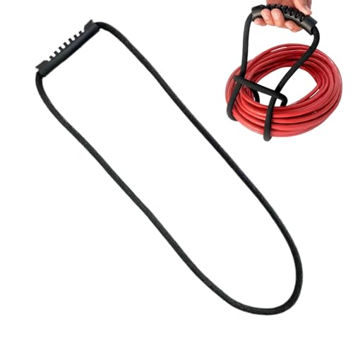 Schlauchhandhabungsseil - Schwarzer Nylon 23,6 Zoll Tragband, Verlängerungskabel Organizer Mit Griff, Hochleistungswasserschlauchhalter | Gartenpoolschlauch Lagerung, Garagenkabelorganisation, Außenwa Schlauchhandhabungsseil - Schwarzer Nylon 23,6 Zoll Tragband, Verlängerungskabel Organizer Mit Griff, Hochleistungswasserschlauchhalter | Gartenpoolschlauch Lagerung, Garagenkabelorganisation, Außenwa von Vitsrisea