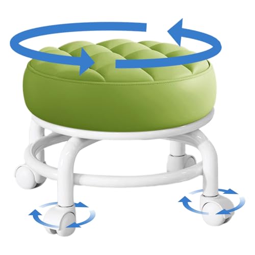 Schwenkbarer Rollhocker - Verstellbarer Rotierender Task -Stuhl Mit Gepolstertem Sitz, Ergonomischer Runder Sattelhocker | 360 ° Mobiler Spa -Stuhl, Salon Beauty Stuhl, Workshop Rotierender Hocker Für von Vitsrisea