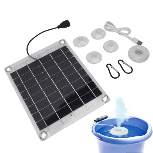 Solarpanel -Luftbefeuchter - 20W Tragbarer Zerstäuber, Doppelte Energiesparung Wassersprühgerät | USB Angetriebene Nebelmacher, Öko -Feuchtigkeitspumpe, Garten Im Freien Für Fischteich, Terrassenanlag von Vitsrisea