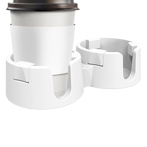 Vitsrisea Doppel-Getränkehalter, Anti-Spill Cup-Halter,Verschüttungssicheres Klebstoff-Doppel-Getränk-Untersetzer - Tischbecherhalter, Glatter Flachkunter Für Wohnzimmer, Haus, Schlafsaal von Vitsrisea