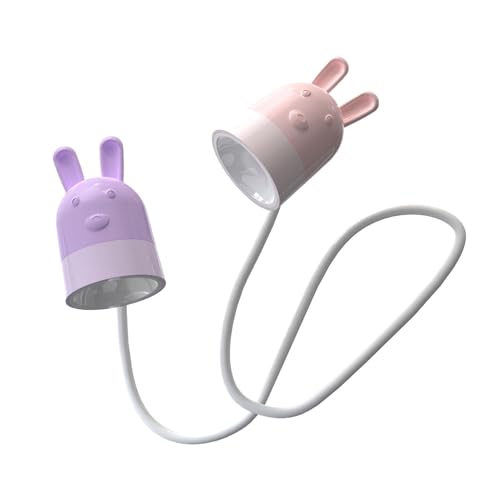 Vitsrisea LED-Nackenleselampe - Kompakte Buchlampe Mit Hasen-Design | Wiederaufladbare Leselampe Für Bett Und Camping, Tragbares LED-Leselicht, Faltbares Nackenlicht Für Lesen Und Reisen von Vitsrisea