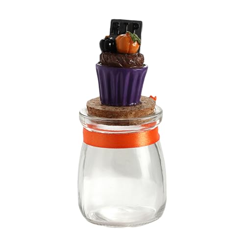 Vitsrisea Spooky Süßigkeitsglas - Behälter Zur Aufbewahrung Von Leckereien,Halloween Party Glas Für Kinder Und Erwachsene Kekse Schokolade Süßigkeiten Tischdekoration Geisterhaus Geburtstag von Vitsrisea