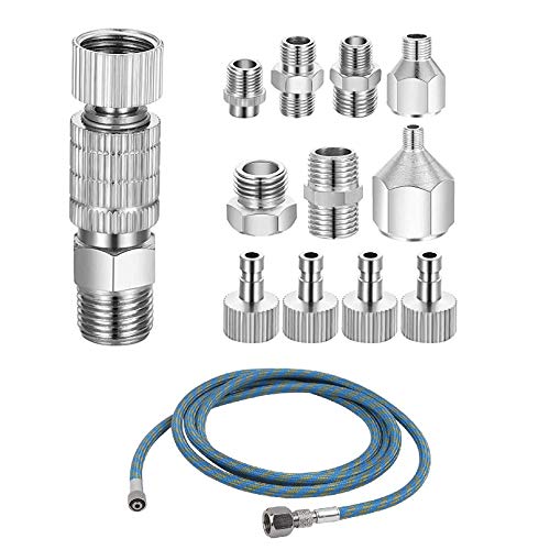 Viudecce Luftgeräteadapter-Set mit Schnellspanner, geflochtener Luftschlauch aus Nylon, für Luftkompressor und Luftschlauch von Viudecce