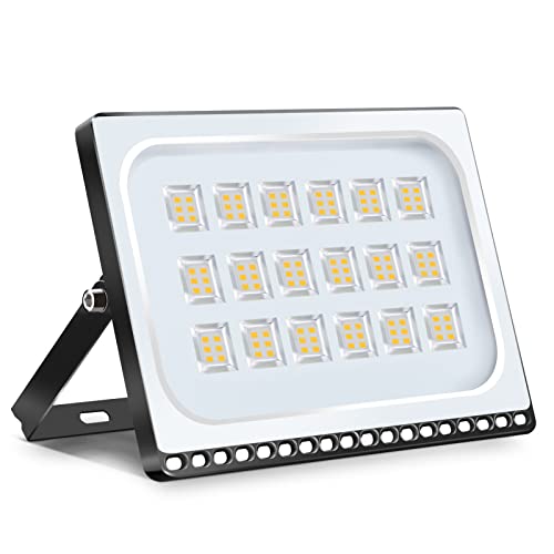 Viugreum 100W LED Strahler,LED Strahler Außen, Superhell 8000LM LED Scheiwerfer, 3200k, IP67 Wasserfest, Außenstrahler Hervorragend für Hinterhof,Auffahrt, Türen, Garage, Flur, Garten von Viugreum