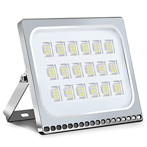 Viugreum LED Strahler Außen 100W 8000 Lumen 6500k Kaltes Weiß LED Fluter Außenstrahler Super Bright IP67 Scheinwerfe LED Flutlicht Außenleuchte Gartentrahler von Viugreum