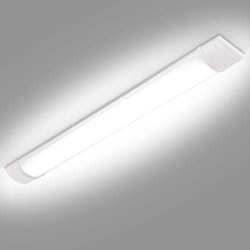 20W LED Feuchtraumleuchte Röhre, 60cm LED Deckenleucht Röhre Licht, Kaltweiß 6500K Leuchtröhre, 130° Abstrahlwinkel Leuchtstofflampe, Licht Kellerlampe für Badzimmer Wohnzimmer Lager Küche Werkstatt von Viugreum