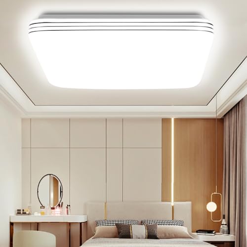 2PCS Deckenlampe LED Deckenleuchte Flach 36W 6500K IP44 Modern Ultra Dünn Wasserdichte Badezimmer Lampe 33CM Decke Küchenlampe Weiß Ceiling Light für Wohnzimmer Schlafzimmer Küche Badezimmer von Viugreum