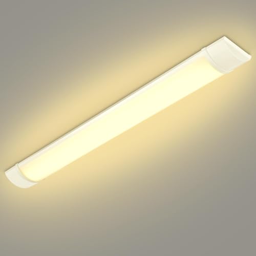 30W LED Feuchtraumleuchte Röhre, 90cm LED Deckenleucht Röhre Licht, Warmweiß 3000K Leuchtröhre, 130° Abstrahlwinkel Leuchtstofflampe, Licht Kellerlampe für Badzimmer Wohnzimmer Lager Küche Werkstatt von Viugreum