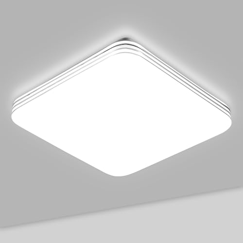 Deckenlampe LED Deckenleuchte Flach 36W 6500K IP44 Modern Ultra Dünn Wasserdichte Badezimmer Lampe 33CM Decke Küchenlampe Weiß Ceiling Light für Wohnzimmer Schlafzimmer Küche Badezimmer von Viugreum