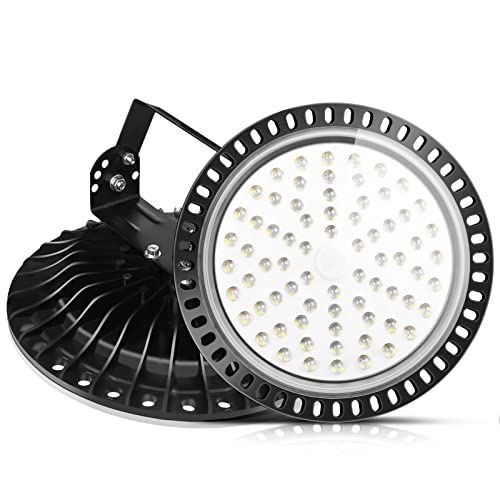 Viugreum Led Hallenstrahler, 300W UFO LED, 6000K-6500K Kaltweiß 120°Abstrahlwinkel Industrielampe, IP65 Wasserdichte - SMD2835 288 Leds (300W, 2 Pack) von Viugreum