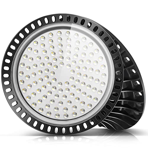 Viugreum UFO LED, 500W Led Hallenstrahler, 6000K-6500K Kaltweiß 120°Abstrahlwinkel Industrielampe 50000LM LED High Bay Licht IP65 SMD2835 468 Leds für Hallenbeleuchtung Werkstattbeleuchtung von Viugreum