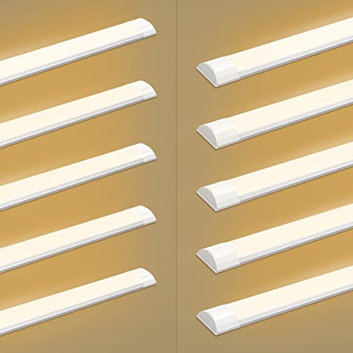 Viugreum 10 Pack 30W LED Deckenleucht Röhre Licht 90CM, mit 3600LM in Warmweiß 3200K, 130° Abstrahlwinkel für Badzimmer Wohnzimmer Küche Garage Lager Werkstatt von Viugreum