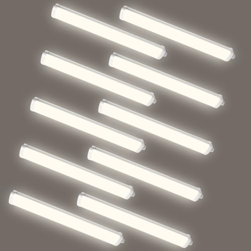 Viugreum 10 Pack 40W feuchtraumleuchte led 115cm 4800LM werkstatt feuchtraum lampe IP65 Wasserfest Neutralweiß 4000K roehrenlampe garage keller lichtleiste Komplett röhre für Bad küche von Viugreum