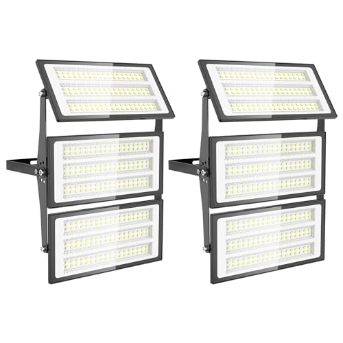 Viugreum 2Pack 300W Led Strahler Außen 30000LM Led Fluter Aussen IP66 6500K Flutlicht Kaltweiss Scheinwerfer Aussenstrahler Flutlichtstrahler fur Hinterhof Auffahrt Garage von Viugreum