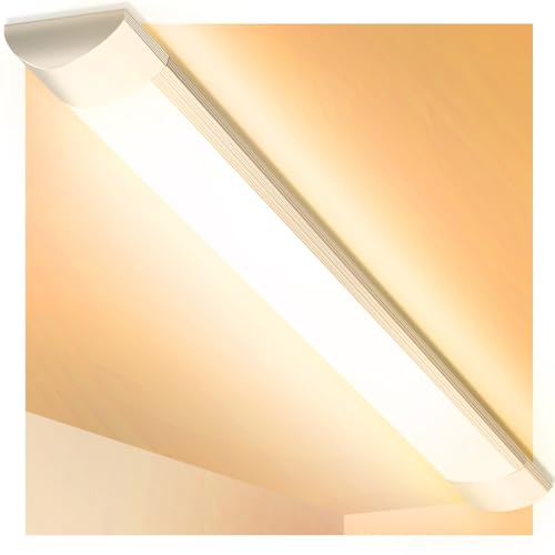 Viugreum 30W LED Deckenleucht Röhre Licht 90CM, mit 3600LM in Warmweiß 3200K, 130° Abstrahlwinkel für Badzimmer Wohnzimmer Küche Garage Lager Werkstatt [Energieklasse A+] von Viugreum