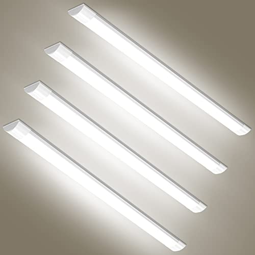 Viugreum 4 Pack 30W LED Deckenleucht Röhre Licht 90CM, mit 3600LM in Kaltweiß 6000K, 130° Abstrahlwinkel für Badzimmer Wohnzimmer Küche Garage Lager Werkstatt von Viugreum