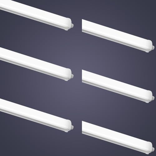 Viugreum 6 Pack 30W feuchtraumleuchte led 90cm 3600LM werkstatt feuchtraum lampe IP65 Wasserfest Neutralweiß 4000K roehrenlampe garage keller lichtleiste Komplett röhre für Bad küche Warenhaus von Viugreum