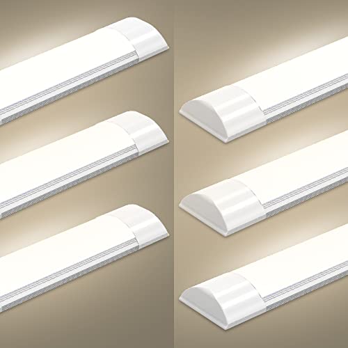 Viugreum 6 Pack 40W LED Deckenleuchte Röhre Licht 120CM, mit 4800LM in Neutralwei4000K, 130°Abstrahlwinkel für Badzimmer Wohnzimmer Kühe Garage Lager Werkstatt von Viugreum