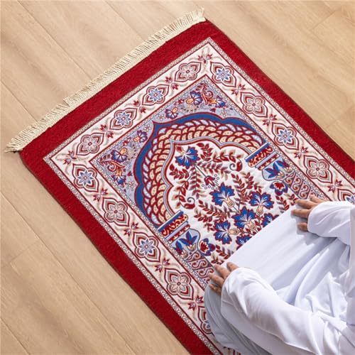 Viusneun Gebetsteppich, Tragbarer Gebetsteppich, Weicher Bodenteppich - Islamische Gebetsmatte für Reisen und Zuhause, Gebetsmatte 70x120cm von Viusneun