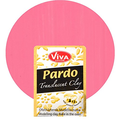 PARDO Schmuck-Masse Transparent Rot, 56 g von Viva Decor