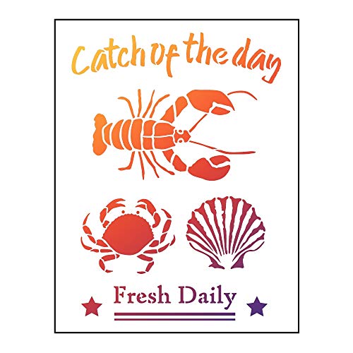 Universal-Schablone A3 - Catch of the day - von Viva Decor