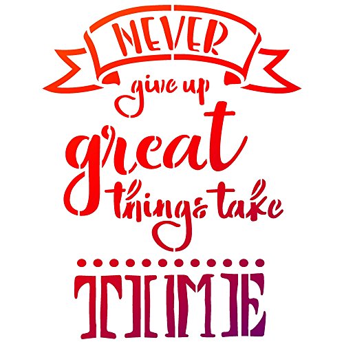Universalschablone A4 -Never give up- Universalschablone A4 -Never give up- von Viva Decor