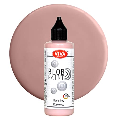 Viva Decor Blob Paint (Rosenholz, 90 ml) gebrauchsfertige Blob Painting Farben mit Eigenschaften von Acrylfarbe - Dot Painting Art, Dotting Tool für Leinwand, Mandala uvm. - Made in Germany von Viva Decor