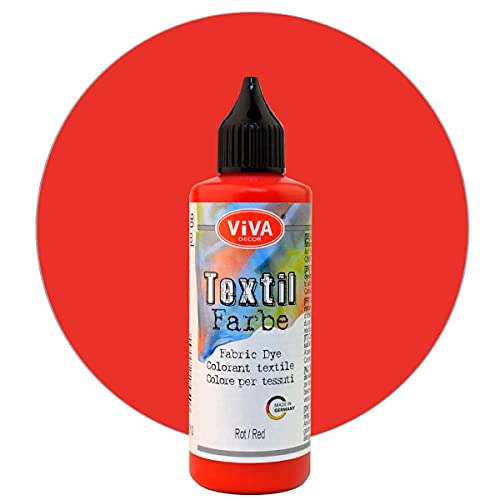 Viva Decor Textilfarbe 90 ml versch. Farbauswahl Rot von Viva Decor