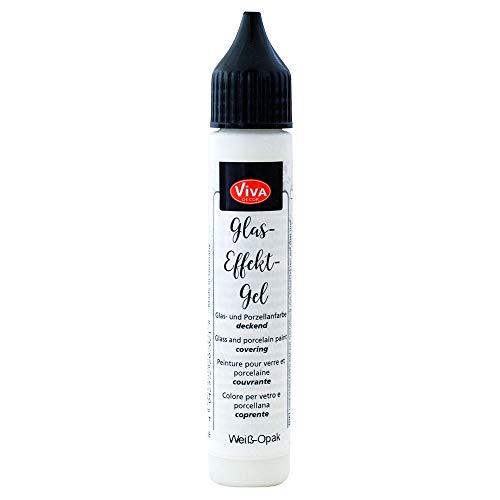 Viva Decor Glaseffekt-Gel, 25 ml, weiß deckend von Viva Decor