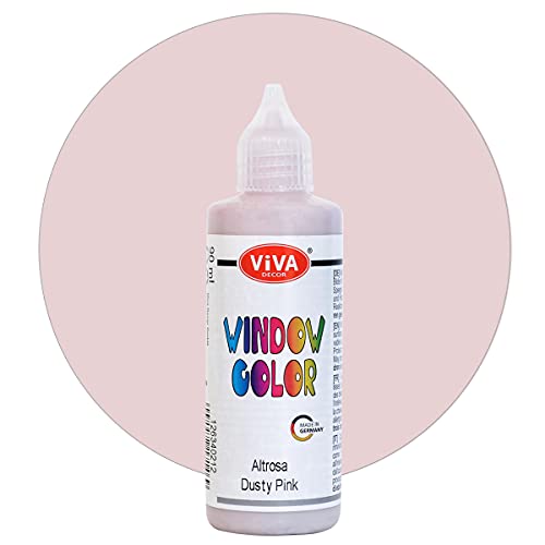 Viva Decor Window Color (Altrosa, 90 ml) Fenstermalfarben für wieder abziehbare Bilder und Sticker für Deko, Spiegel, Fliesen, Vasen und Fenster - Made in Germany von Viva Decor