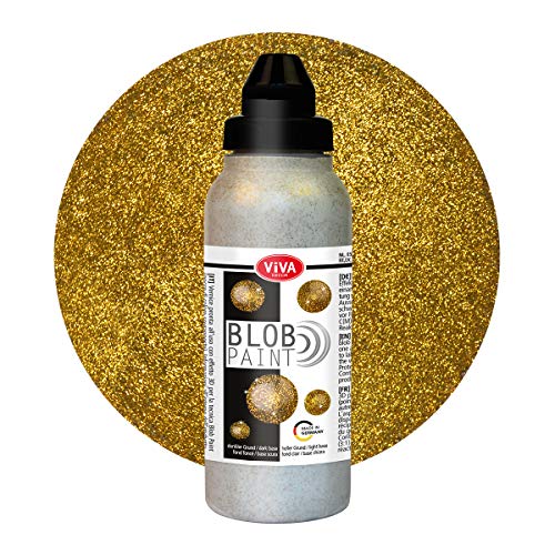 Viva Decor Blob Paint 280 ml Metallic Glitter Künstlerfarbe Leinwandfarbe glänzend Gold-Glitter Viva Decor Blob Paint 280 ml Metallic Glitter Künstlerfarbe Leinwandfarbe glänzend Gold-Glitter von Viva Decor
