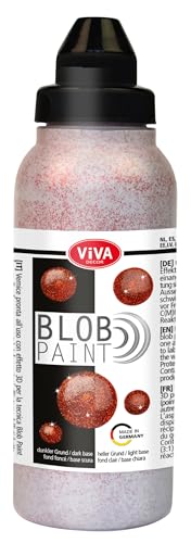 Viva Decor Blob Paint 280 ml Metallic Glitter Künstlerfarbe Leinwandfarbe glänzend Kupfer-Glitter von Viva Decor