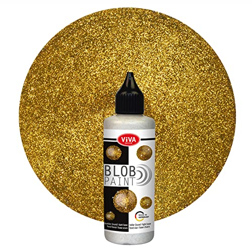 Viva Decor Blob Paint, 90 ml, Metallic/Glitter Gold-Glitter von Viva Decor