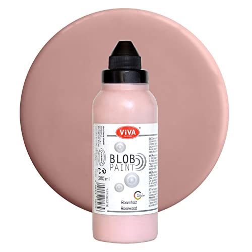 Viva Decor Blob Paint (Rosenholz, 280 ml) gebrauchsfertige Blob Painting Farben mit Eigenschaften von Acrylfarbe - Dot Painting Art, Dotting Tool für Leinwand, Mandala uvm. - Made in Germany von Viva Decor