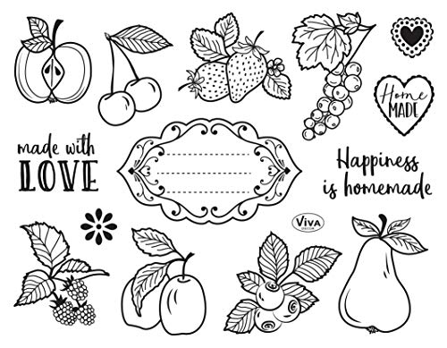 Viva Decor Clear-Stamps (Happiness is Homemade) Silikon Stempel - Prägung Stempel - DIY Dekoration stanzen - Stempel Silikon - DIY Stamp - Stempel Prägung - Designed Germany von Viva Decor