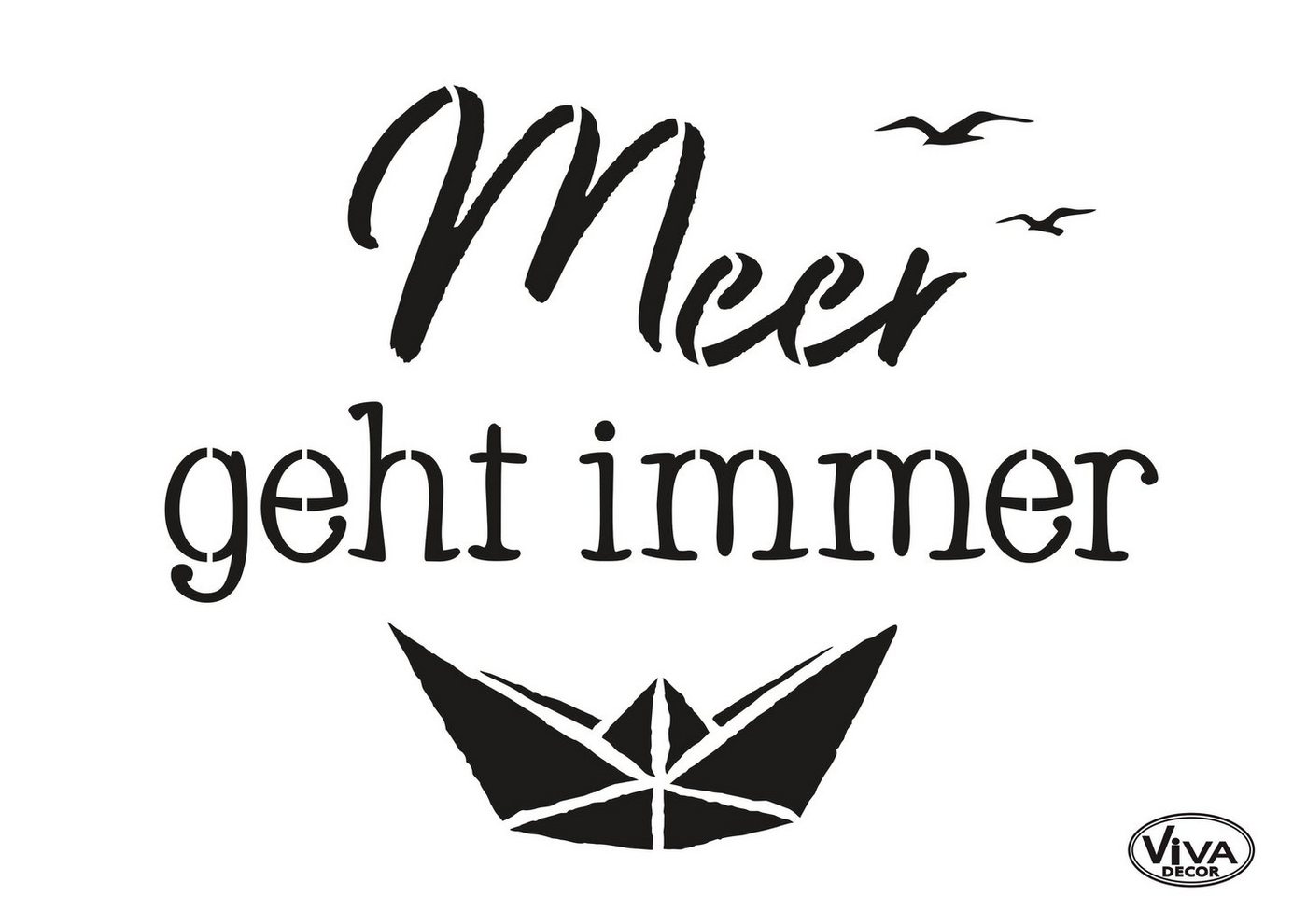 Viva Decor Malschablone Meer geht immer, DIN A4 Viva Decor Malschablone Meer geht immer, DIN A4 von Viva Decor