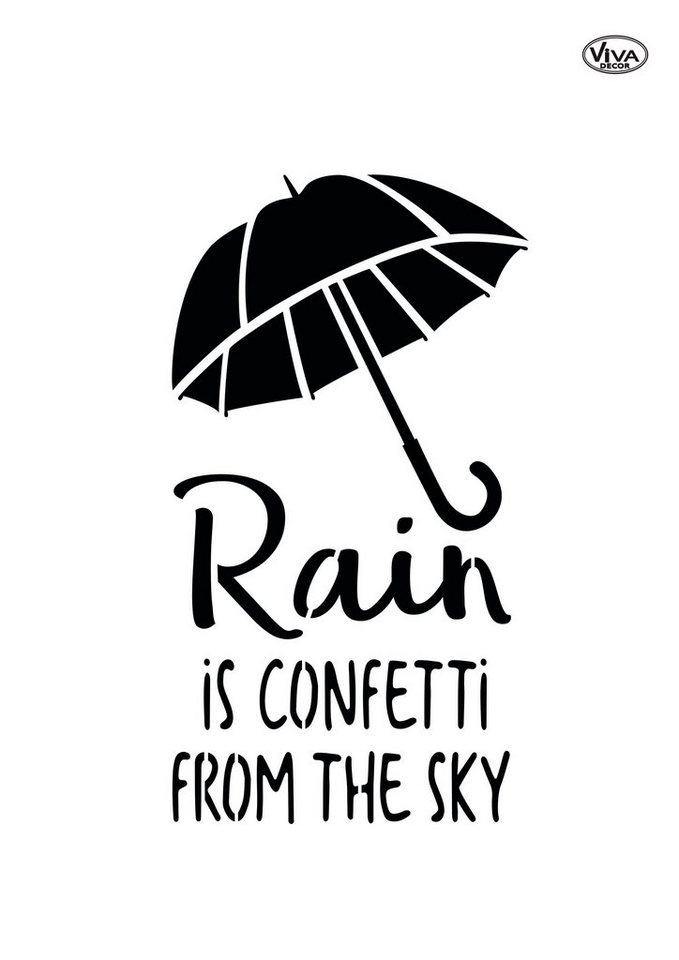 Viva Decor Malschablone Schablone Blob Paint Regenschirm, DIN A3 von Viva Decor