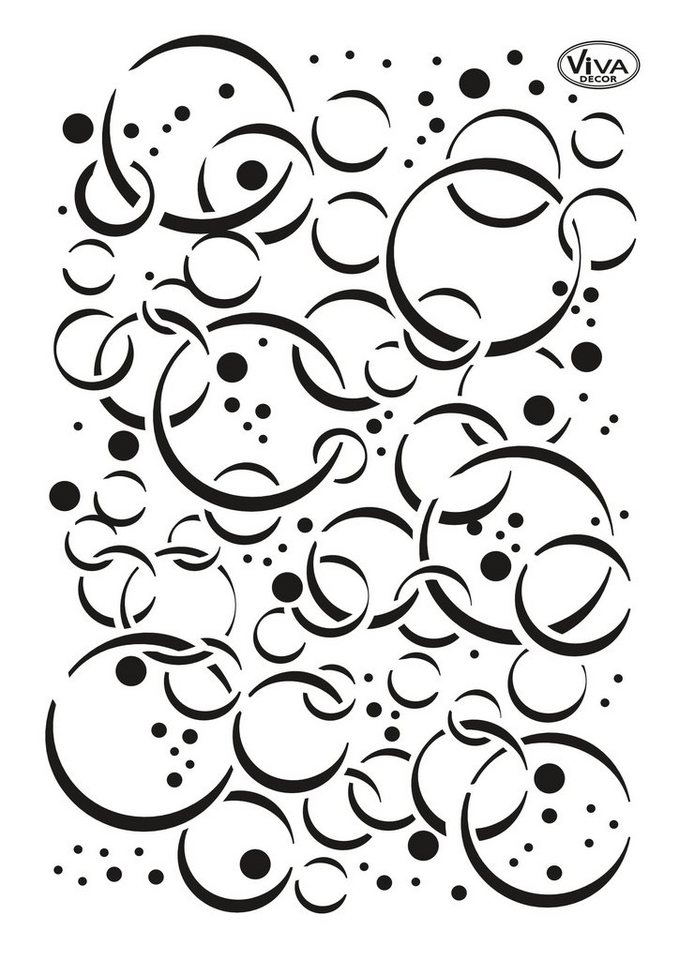 Viva Decor Malschablone Schablone Bubbles, DIN A4 Viva Decor Malschablone Schablone Bubbles, DIN A4 von Viva Decor