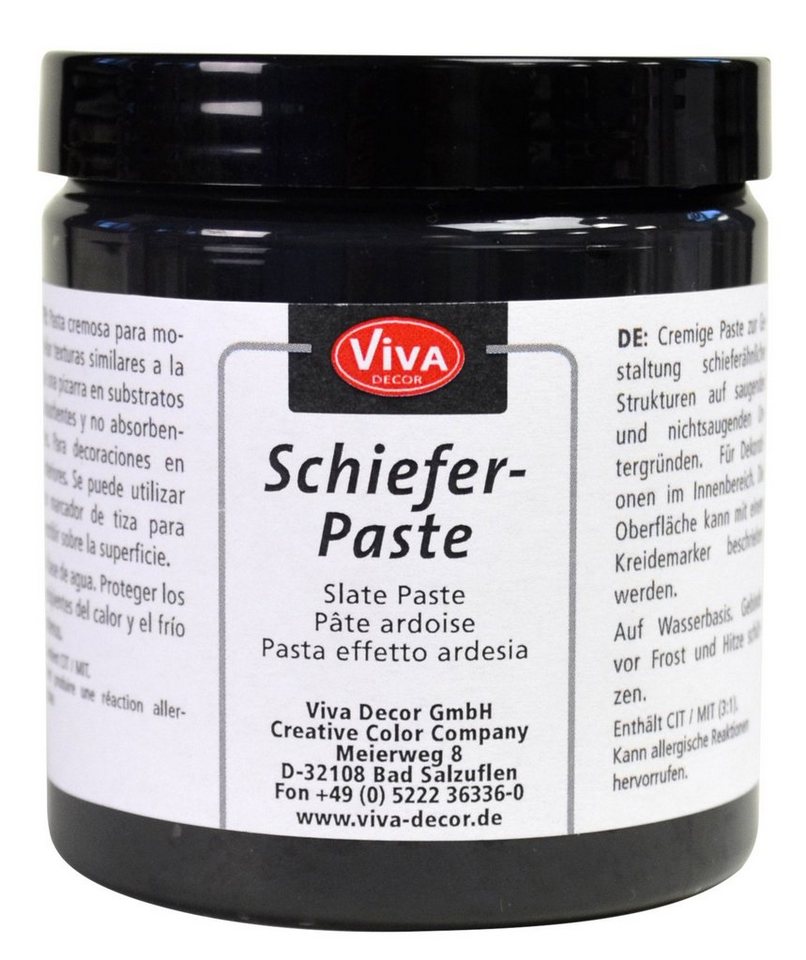 Viva Decor Strukturpaste Effektpaste Schiefer Paste, 250 ml Viva Decor Strukturpaste Effektpaste Schiefer Paste, 250 ml von Viva Decor