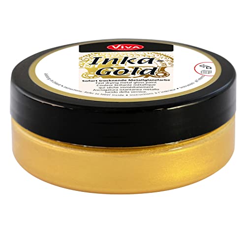 Viva Decor Inka Gold 62,5g (Gold) - Einfach auftragbare, wachshaltige Metallic Polierpaste. Schnell Trocknender Metallglanz, Hochglanz-Effekte für DIY. Dekorpaste für Holz, Ton & Terracotta Viva Decor Inka Gold 62,5g (Gold) - Einfach auftragbare, wachshaltige Metallic Polierpaste. Schnell Trocknender Metallglanz, Hochglanz-Effekte für DIY. Dekorpaste für Holz, Ton & Terracotta von Viva Decor