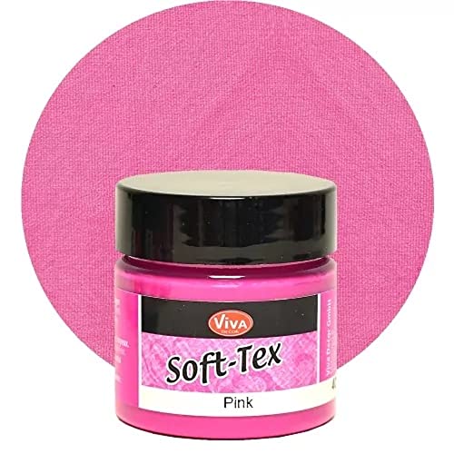 Viva Decor Soft Tex 45ml Textilfarbe mit besonders weichem Griff -Pink- von Viva Decor