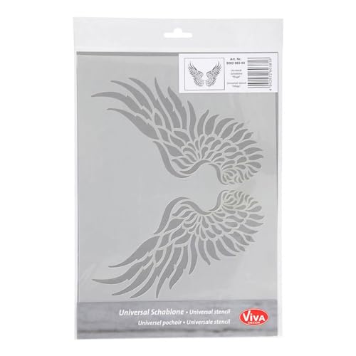 Viva Decor Universal-Schablone 21 cm x 11.69-inch Flügel, Acryl, Mehrfarbig, 2-teilig Viva Decor Universal-Schablone 21 cm x 11.69-inch Flügel, Acryl, Mehrfarbig, 2-teilig von Viva Decor