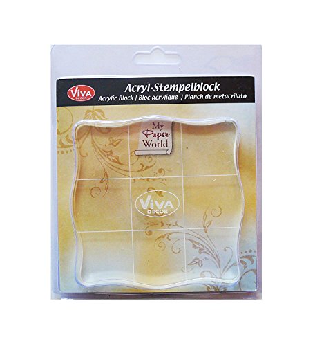 Viva Decor VD400390200 Acryl-Stempelblock in Blister, Synthetic Material, durchsichtig, 9.5x9.5x1.0 cm von Viva Decor