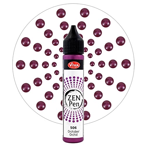 Viva Decor Zen-Pen (Orchidee, 28 ml) Perlen Stifte zum Basteln - Dotting Tool für Steine, Holz, Leinwand, UVM. - Dotting Tools - Dot Painting Art von Viva Decor