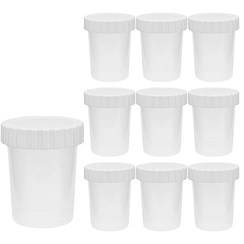 10 x kleine Dose 50 ml Becher aus Kunststoff mit Schraubverschluss Tiegel Lebensmittelecht BPA-frei von mikken