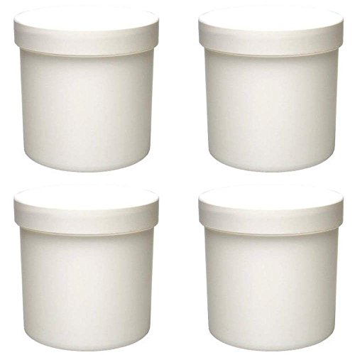 Viva-Haushaltswaren Gabriele Hesse e.K. 4 x Cremetiegel 250 ml Dose aus Kunststoff weiß, lebensmittelecht, BPA frei made in germany Viva-Haushaltswaren Gabriele Hesse e.K. 4 x Cremetiegel 250 ml Dose aus Kunststoff weiß, lebensmittelecht, BPA frei made in germany von mikken