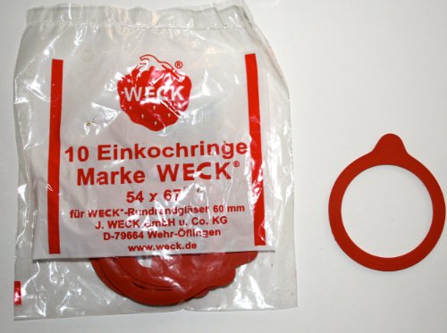 20 Einkochringe / Weckringe / Einmachringe 54x67 mm für Mini-Weckgläser / Rundgläser 60 mm von Viva Haushaltswaren