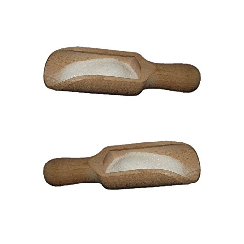 2 Holz- Schaufeln 14 cm für Salz Zucker Mehl aus Buchenholz von mikken